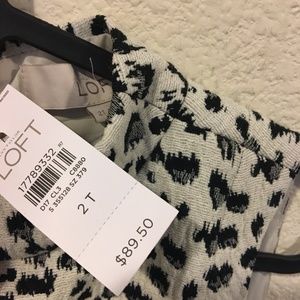 LOFT Dresses - NWT LOFT black and white animal print dress LOFT Dresses - NWT LOFT black and white animal print dress
